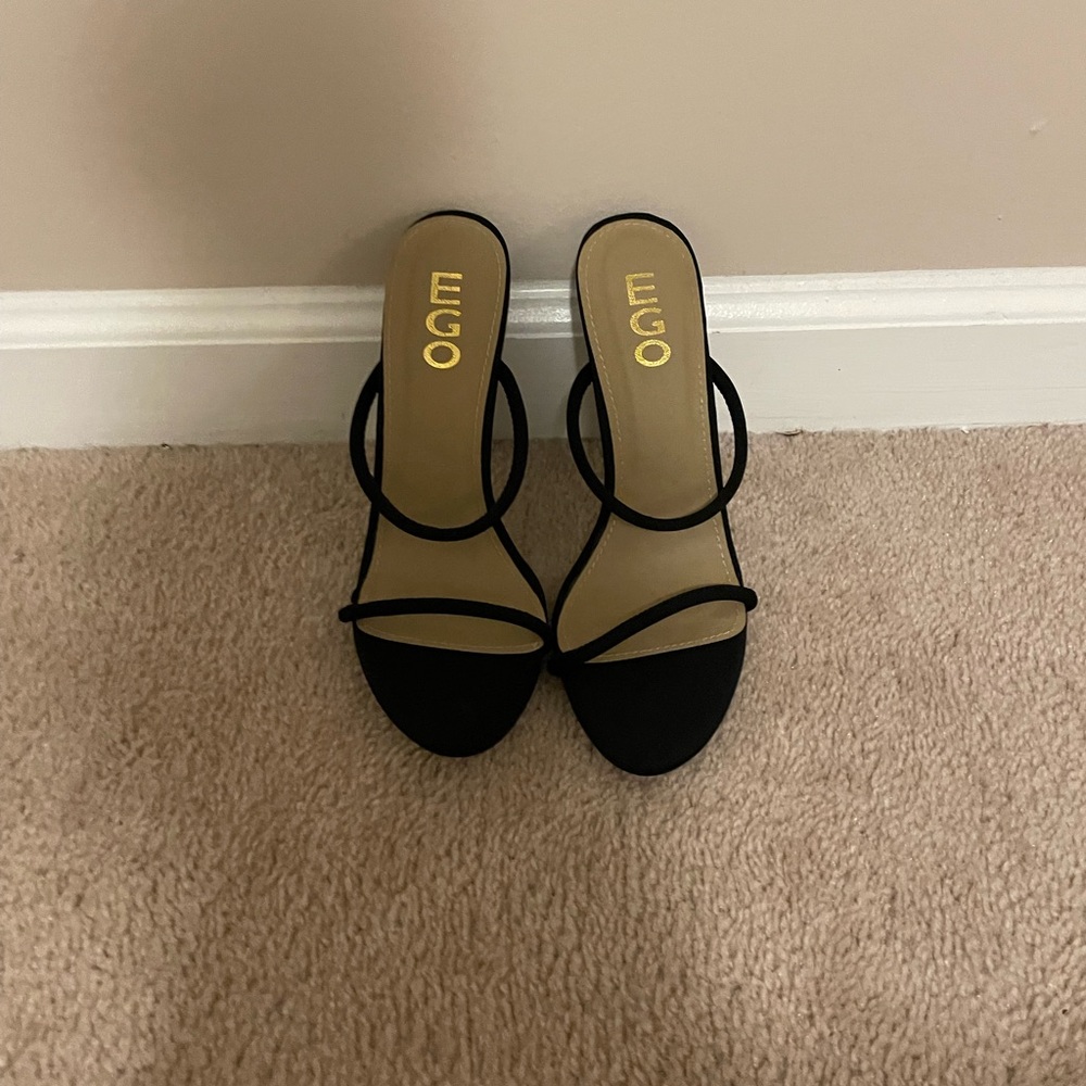 Ego Brand Black open toed heels